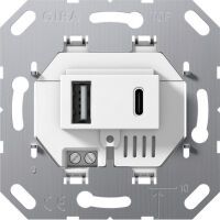 Gira USB-SPGSVERS. 2F TYP A/C WS (234900)