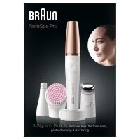 Braun FaceSpa Pro SE912, All-in-One Beauty-Gerät zur Gesichts-Epilation, inkl. Gesichtsepilierer, Aufsatz zur Hautstraffung & Gesichtsreinigungsbürste