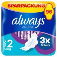 always Ultra Binde Long mit Flügeln Monatspaket, 96 Binden (3 Packungen x 32 Stück)