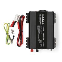 Nedis Power Inverter reine Sinus-Wellen / Eingangsspannung: 12 V DC / Geräteausgangsanschluss: Type F (CEE 7/3) / USB-A / 1x USB-C™ / 230 V AC 50 Hz / 300 W / Spitzenleistung: 600 W / Schraubklemme / Reine Sinuswelle / Düse / Schwarz