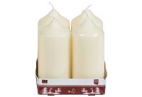 Heider GmbH Stumpenkerze 11cm Ø5cm champagner 4 Pack - 10 Stück