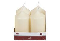 Heider GmbH Stumpenkerze 9xØ5cm cr4 Pack - 6 Stück