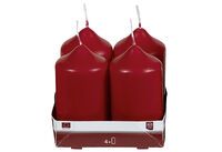 Heider GmbH Stumpenkerze 9xØ5cm bordeaux 4 Pack - 6 Stück