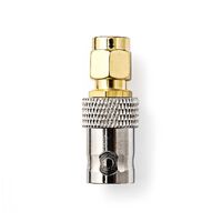 Nedis SMA Adapter / SMA-Stecker / BNC-Buchse / Vergoldet / 50 Ohm / Gerade / PVC / Gold / 2 Stück / Box