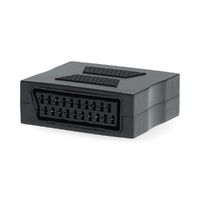 Nedis SCART-Adapter / SCART Buchse / SCART Buchse / Vernickelt / Gerade / ABS / Schwarz / 1 Stück / Box