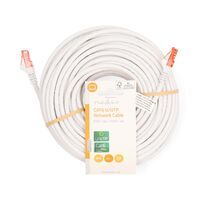 Nedis CAT6-Netzwerkkabel / RJ45 Stecker / RJ45 Stecker / U/UTP / 20.0 m / Rund / PVC / Weiss / Label