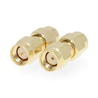 Nedis SMA Adapter / SMA-Stecker Reverse Polarity / SMA-Stecker / Vergoldet / 50 Ohm / Gerade / PVC / Gold / 2 Stück / Box