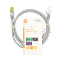 Nedis CAT7-Netzwerkkabel / S/FTP / RJ45 Stecker / RJ45 Stecker / 1.00 m / Snagless / Rund / LSZH / Grau / Label