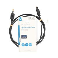 Nedis Optisches Audiokabel / Toslink Stecker / Mini-Toslink / 1.00 m / Rund / PVC / Schwarz / Label