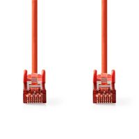 Nedis CAT6-Netzwerkkabel / RJ45 Stecker / RJ45 Stecker / S/FTP / 10.0 m / Rund / LSZH / Red / Label