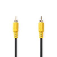 Nedis Composite-Videokabel / RCA / RCA / Vernickelt / 480p / 5.00 m / Rund / PVC / Schwarz / Label