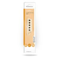 Nedis Telefon-Verlängerungskabel / RJ11 Stecker / 5x RJ11 (4/6) Buchse / 0.20 m / Kabeldesign: Flach / Kabeltyp: RJ11 / Elfenbein / Box
