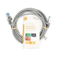 Nedis CAT6a-Netzwerkkabel / S/FTP / RJ45 Stecker / RJ45 Stecker / 3.00 m / Snagless / Rund / LSZH / Grau / Label