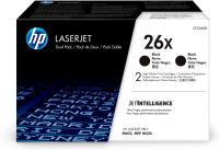 HP 26X 2-pack High Yield Black Original LaserJet Toner Cartridges - 18000 pages - Black - 2 pc(s)