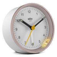 Braun BC12 - Quartz wall clock - Round - Pink,White - Analog - Yellow - Battery