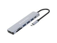 Conceptronic DONN19G 7-in-1 Dockingstation Datenverteiler/Umschalter