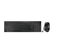 Cherry DW 9500 SLIM - RF Wireless + Bluetooth - Scissor key switch - QWERTZ - Black - Grey - Mouse included