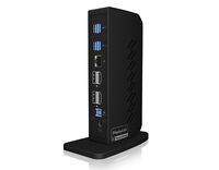 ICY BOX IB-DK2252AC - Wired - USB 3.2 Gen 1 (3.1 Gen 1) Type-C - 10,100,1000 Mbit/s - Black - 5 Gbit/s - 4K Ultra HD