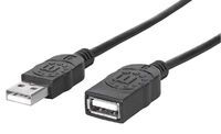 MANHATTAN USB 2.0 Verlängerungskabel 1m A-Stecker/A-Buchse (308519)
