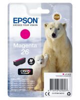 Epson Polar bear Singlepack Magenta 26 Claria Premium Ink - Standard Yield - Pigment-based ink - 4.5 ml - 300 pages - 1 pc(s)