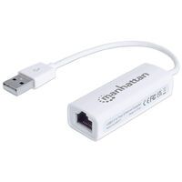 MANHATTAN USB Adapter USB 2.0 -> RJ45 Fast Ethernet    weiß (506731)