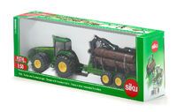 SIKU 1954 Traktor mit Forstanhänger 1:50