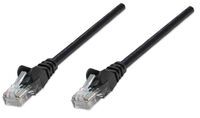 Intellinet Network Patch Cable - Cat5e - 3m - Black - CCA - U/UTP - PVC - RJ45 - Gold Plated Contacts - Snagless - Booted - Polybag - 3 m - Cat5e - U/UTP (UTP) - RJ-45 - RJ-45 - Black