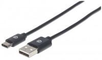 MANHATTAN USB 2.0 Typ C-Kabel C-Stecker/A-Stecker 0,5m schw (354912)
