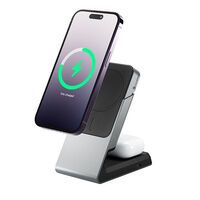 Alogic Ladegerät 15W 2in1 mit Halterung mag. Qi schwarz (MSCDD)