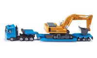 Siku Heavy haulage transporter with flat-bed trailer - Black,Blue,Orange - Heavy haulage transporter model - 1:87 - 320 mm - 59 mm - 105 mm