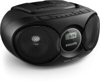 Philips CD Soundmachine AZ215B/12 - Digital - FM - CD,CD-R,CD-RW - Fast forward,Fast reverse,Next,Previous,Repeat,Shuffle - 3 W - Black