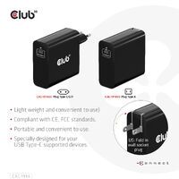 Club 3D Travel Charger 140 Watt GaN technology Single port USB Type-C Power Delivery PD 3.1