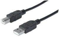 MANHATTAN USB Kabel A -> B St/St  3.00m schwarz (333382)