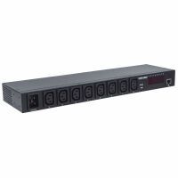 Intellinet 19" Intelligent 8-Port PDU - 19" Rackmountable C13 Intelligent Power Distribution Unit; Monitors Power - Temperature and Humidity (Euro 2-pin plug) - Metal - Black - 8 AC outlet(s) - C13 coupler - IEC320 C20 - FCC - CE