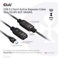 Club 3D Club3D USB 3.2 A Verlängerungskabel 10m aktiv   5 Gbps St/Bu retail (CAC-1405)