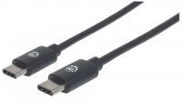 MANHATTAN USB 2.0 Typ C-Kabel C-Stecker/C-Stecker 0,5m schw (354868)