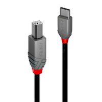 LINDY 3m USB 2.0 Typ C an B Kabel, Anthra Line (36943)