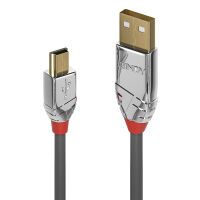 LINDY USB 2.0 Kabel Typ A/Mini-B Cromo Line M/M 0.5m (36630)