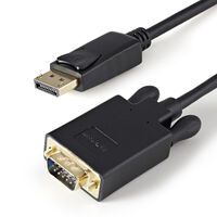 StarTech.com 3 ft DisplayPort to VGA Adapter Converter Cable – DP to VGA 1920x1200 - Black - 0.91 m - DisplayPort - VGA (D-Sub) - Male - Male - Straight