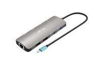 I-TEC USB-C Metal Nano Dock 2x HDMI 1x GLAN 2x USB 3.2 2x USB 2.0 1x USB-C 3.2 Gen.1 Data 1x USB-C 1