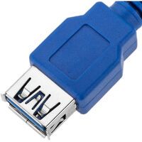 Techly ICOC-U3-AA-005-EX - 0.5 m - USB A - USB A - USB 3.2 Gen 1 (3.1 Gen 1) - 5000 Mbit/s - Blue