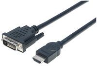 MANHATTAN HDMI 1.3 Kabel auf DVI-D DualLink St/St  3.0m bulk (372510)