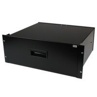 STARTECH.COM 4HE Rackschublade aus Stahlblech in Schwarz - Schublade für 19 Zoll Rack oder Serversch