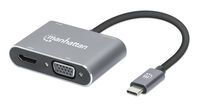 MANHATTAN USB-C auf HDMI & VGA 4in1 Konverter Power Delivery (130691)