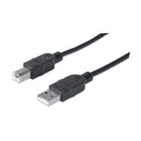 MANHATTAN USB Kabel A -> B St/St  1.80m schwarz (333368)