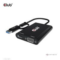 Club 3D USB C/A auf Dual HDMI 4K30HZ/VGA 1080/60HZ
