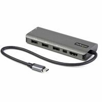 STARTECH.COM USB-C Multiport Adapter USB-C to HDMI or mDP 4K 60Hz 100W PD Pass-Through 4x 10Gbit/s U