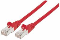 Intellinet Network Patch Cable - Cat7 Cable/Cat6A Plugs - 10m - Red - Copper - S/FTP - LSOH / LSZH - PVC - Gold Plated Contacts - Snagless - Booted - Polybag - 10 m - Cat7 - S/FTP (S-STP) - RJ-45 - RJ-45 - Red