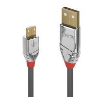 Lindy 36653 - 3 m - USB A - Micro-USB B - USB 2.0 - 480 Mbit/s - Grey