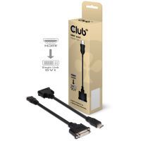Club 3D HDMI to DVI Single Link Passive Adapter - HDMI - DVI - Male/Female - 0.40 m - Black